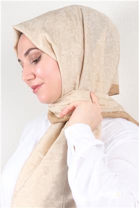 İpeksi Monogram Şal 2753-19 Bej 