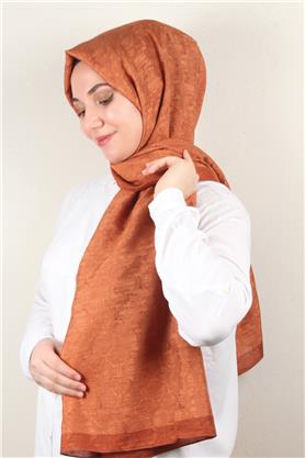 İpeksi Monogram Şal 2753-21 Kiremit