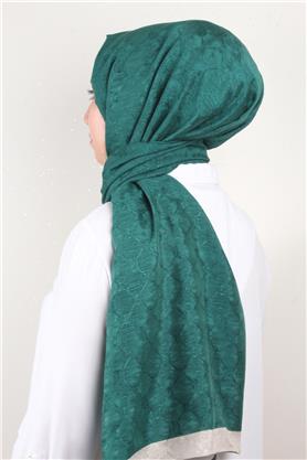 İpeksi Monogram Şal 2753-22 Zümrüt
