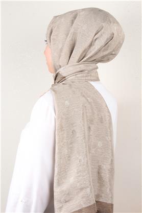 İpeksi Monogram Şal 2753-6 Sütlü Kahve