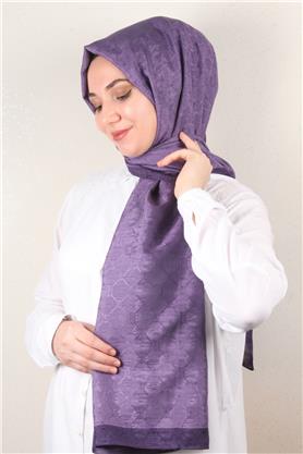 İpeksi Monogram Şal 2753-8 Leylak