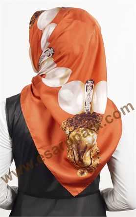 İNDİRİMLİ İthal İpek Eşarp 1590-5