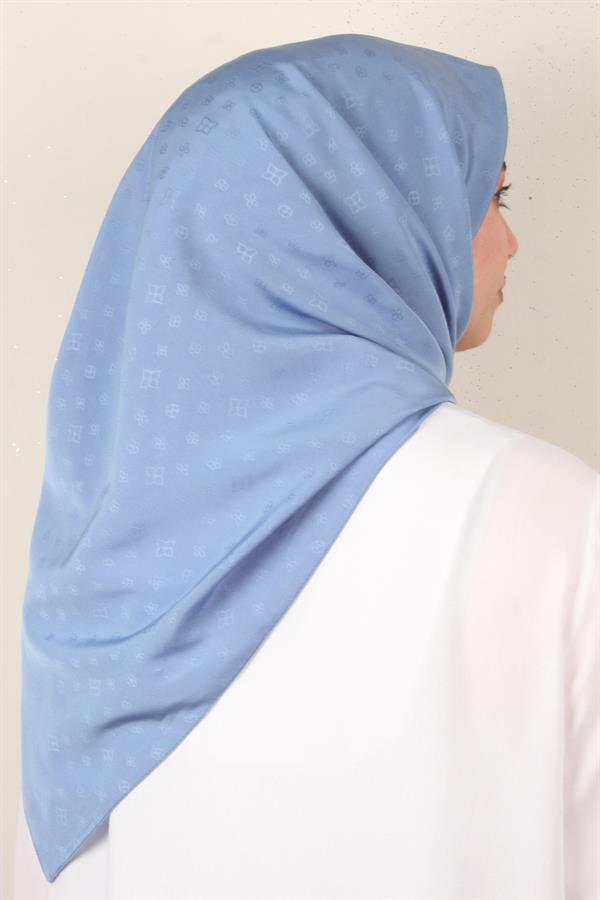 Jakarlı Icon Eşarp 2757-18 İndigo