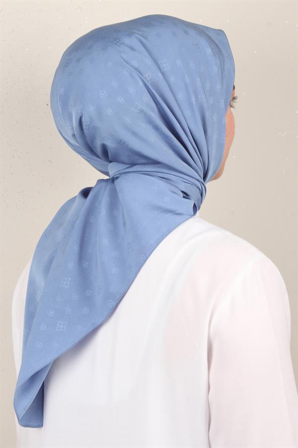 Jakarlı Icon Eşarp 2757-18 İndigo