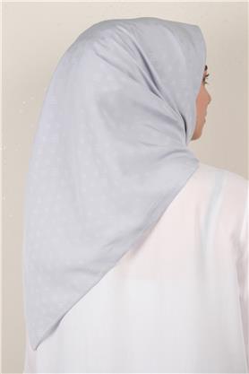 Jakarlı Icon Eşarp 2757-19 Gümüş