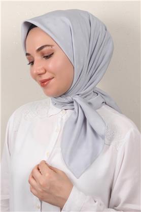 Jakarlı Icon Eşarp 2757-19 Gümüş