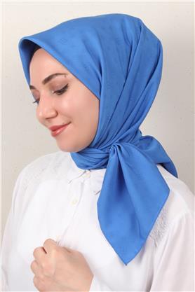 Jakarlı Icon Eşarp 2757-2 Mavi