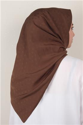 Jakarlı Icon Eşarp 2757-21 Kahverengi