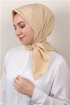 Jakarlı Icon Eşarp 2757-23 Krem