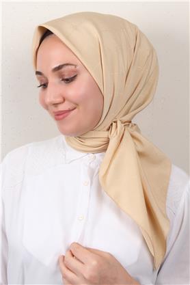 Jakarlı Icon Eşarp 2758-15 Bej