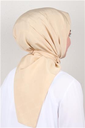 Jakarlı Icon Eşarp 2758-15 Bej