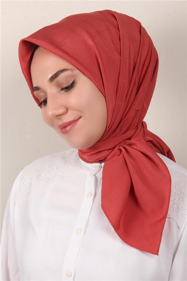 Jakarlı Icon Eşarp 2758-23 Koyu Şeftali