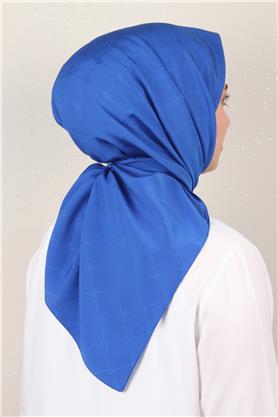 Jakarlı Icon Eşarp 2758-8 Saks Mavisi
