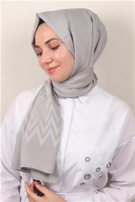 Jakarlı İcon Şal 3101-1 Gümüş