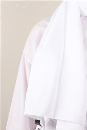 Jakarlı İcon Şal 3101-13 Beyaz