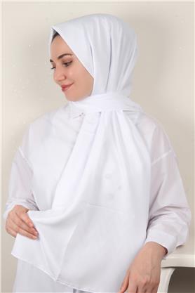 Jakarlı İcon Şal 3101-13 Beyaz
