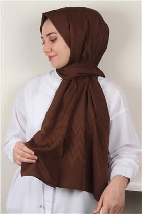 Jakarlı İcon Şal 3101-19 Kahverengi