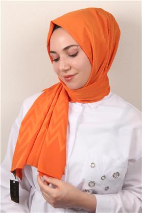 Jakarlı İcon Şal 3101-25 Turuncu