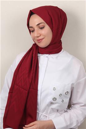 Jakarlı İcon Şal 3101-7 Bordo