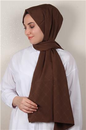 Jakarlı Icon Şal 3103-17 Kahverengi