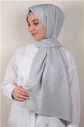 Jakarlı İcon Şal 3103-2 Gümüş