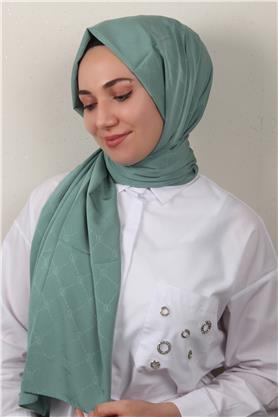 Jakarlı İcon Şal 3103-3 Mint Yeşili
