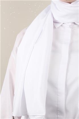 Jakarlı İcon Şal 3103-8 Beyaz