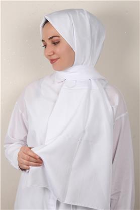 Jakarlı İcon Şal 3103-8 Beyaz