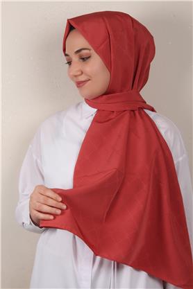 Jakarlı İcon Şal 3103-9 Kızıl