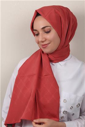 Jakarlı İcon Şal 3103-9 Kızıl