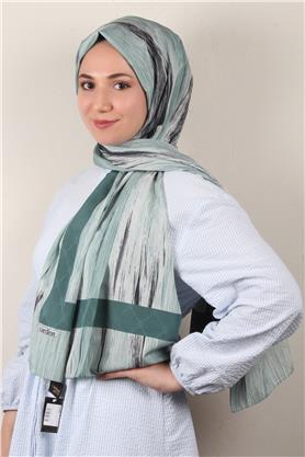 Jakarlı İcon Şal 3104-1 Mint Yeşili