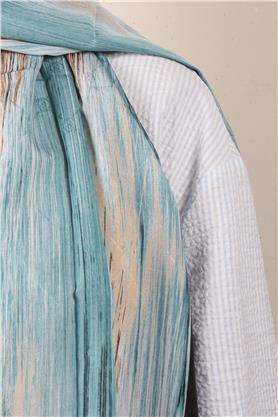 Jakarlı İcon Şal 3104-12 Su Mavisi