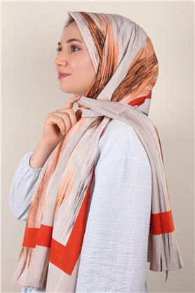 Jakarlı İcon Şal 3104-6 Turuncu