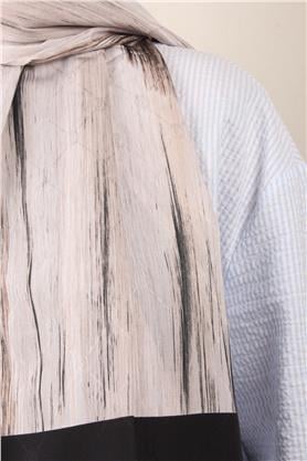 Jakarlı İcon Şal 3104-8 Koyu Taş