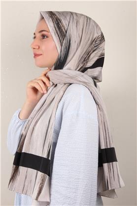 Jakarlı İcon Şal 3104-8 Koyu Taş
