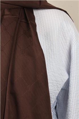 Jakarlı İcon Şal 3105-2 Kahverengi