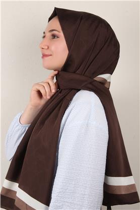 Jakarlı İcon Şal 3105-2 Kahverengi