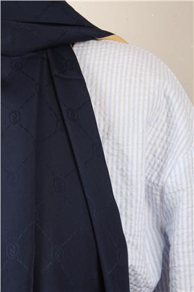 Jakarlı İcon Şal 3105-4 Lacivert