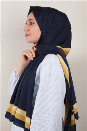 Jakarlı İcon Şal 3105-4 Lacivert