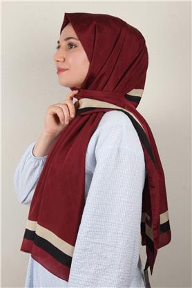 Jakarlı İcon Şal 3105-5 Bordo