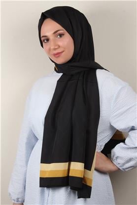 Jakarlı İcon Şal 3105-6 Siyah-Gold