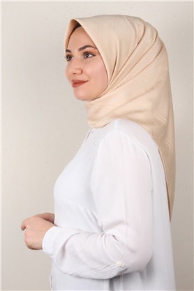 Jakarlı İpeksi Eşarp 3088-4 Bej