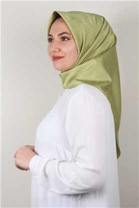 Jakarlı İpeksi Eşarp 3089-1 Fıstık Yeşili