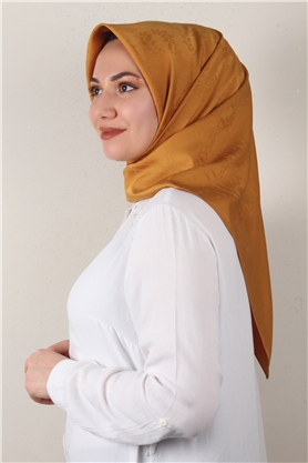 Jakarlı İpeksi Eşarp 3089-10 Camel