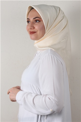 Jakarlı İpeksi Eşarp 3089-11 Açık Bej