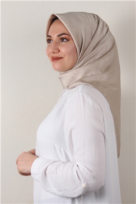 Jakarlı İpeksi Eşarp 3089-17 Koyu Taş