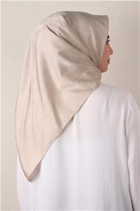 Jakarlı İpeksi Eşarp 3089-17 Koyu Taş