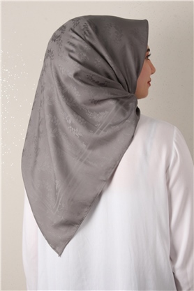 Jakarlı İpeksi Eşarp 3089-18 Füme