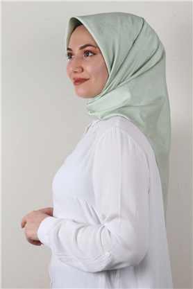 Jakarlı İpeksi Eşarp 3089-19 Su Yeşili