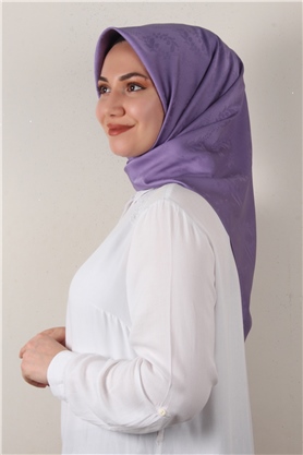 Jakarlı İpeksi Eşarp 3089-20 Leylak